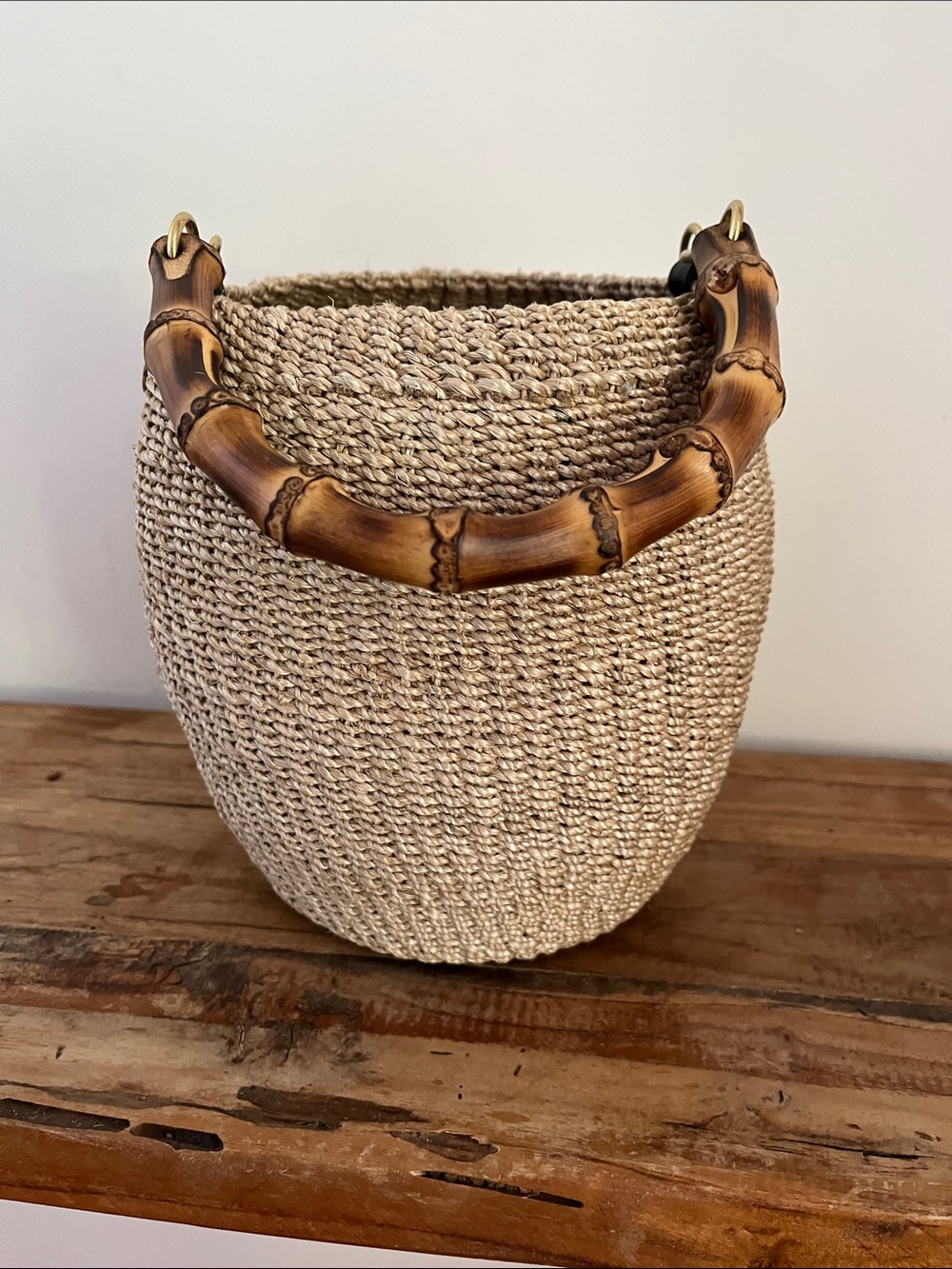 Clare V pot de miel raffia bucket bag. Used twice. In mint condition. - Picture 3 of 4